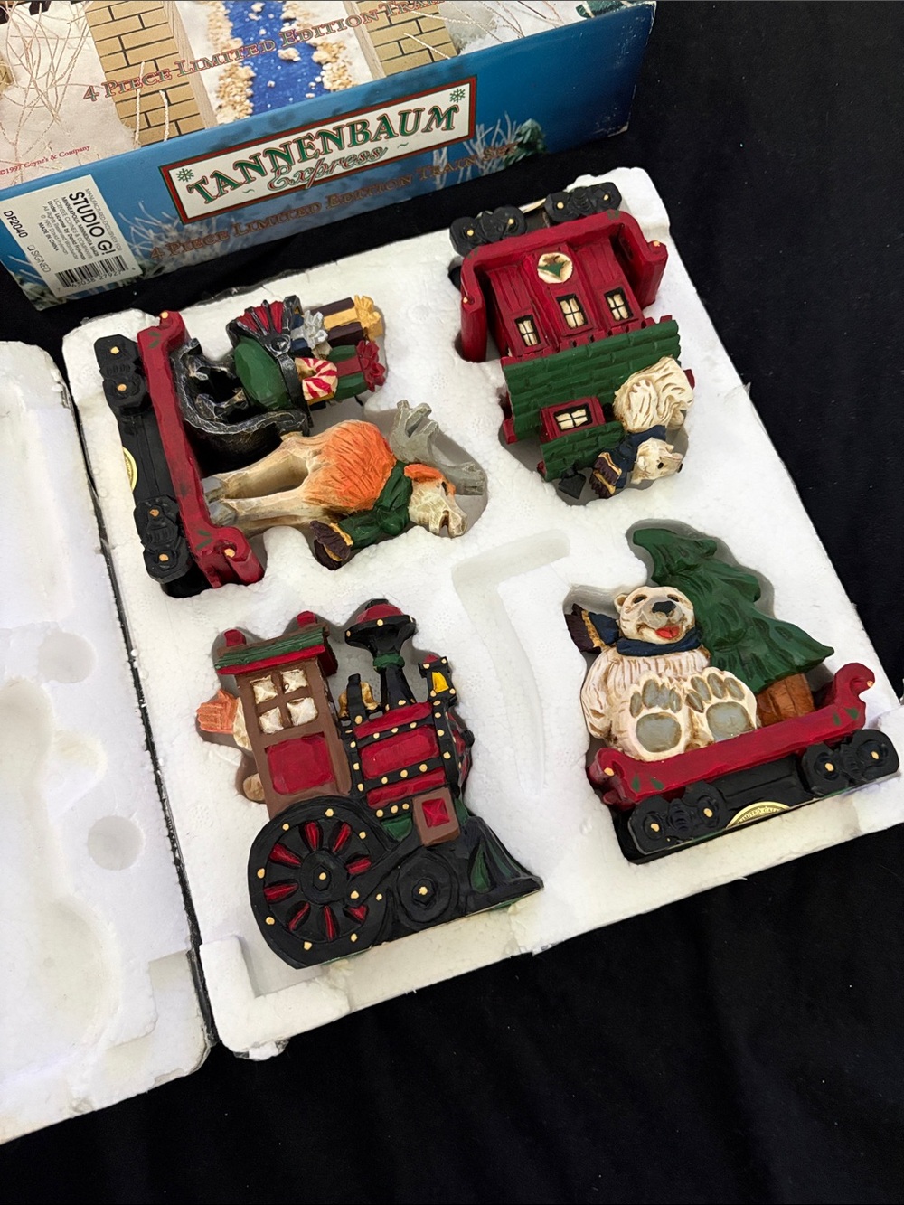 Studio Tannenbaum Express Holiday Train Set — Blue and Red Accents